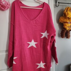 Pink Star Sweater